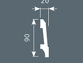 Артикул PX023, 90Х20, Напольные плинтусы, Cosca в текстуре, фото 1