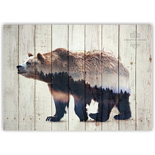 Панно с изображением медведя Creative Wood ZOO ZOO - 38 Медведь двойная экспозиция