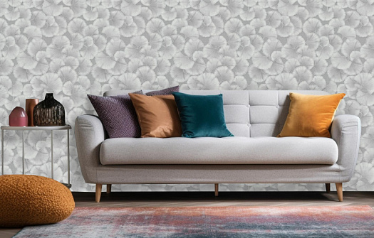 Обои в интерьере артикул 6218-5, Гинкго, МОФ Обои в интерьере артикул 6218-5, Гинкго, МОФ